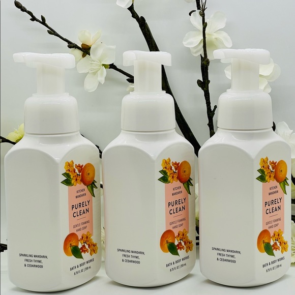 Bath and Body Works Purely Clean Kitchen Mandarin Gentle Foaming Hand Soap 3Pack - Picture 3 of 3